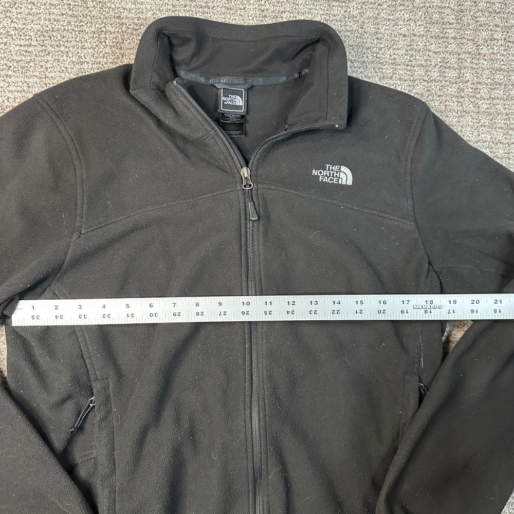 The North Face Womens XL TKA 100 Full Zip Fleece Jacket Black Mock Neck Outdoor - Picture 7 of 8